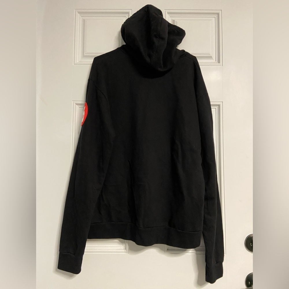 “6” Kranik Black Patchwork Pullover Hooded Sweater - image 5